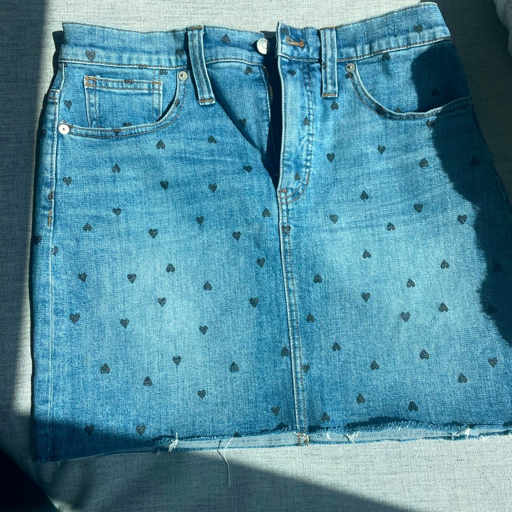 Madewell Denim Heart Skirt - 29
